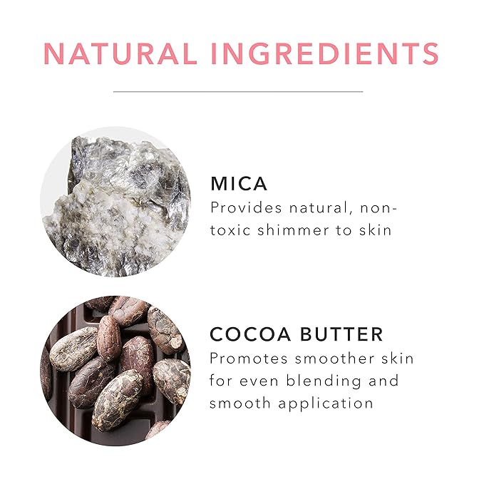 100% PURE Powder Blush (Fruit Pigmented), Chiffon, Soft Shimmery Finish, Nourishes Skin w/Rosehip Oil, Cocoa Butter, Natural Makeup (Soft Pink) - .32 oz-GlimoraGlow