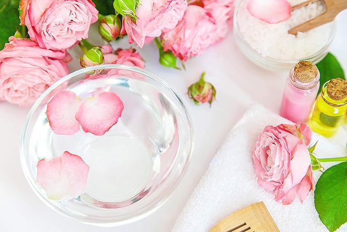 32 oz Rose Hydrosol Water – 100% Pure Rosewater Spray Mist Bulk – Hydrating Face Toner Rose Water for Skin and Hair Linen Spray for Sheets Room Freshener Body Spray Refill by Organic Pure Oil-GlimoraGlow