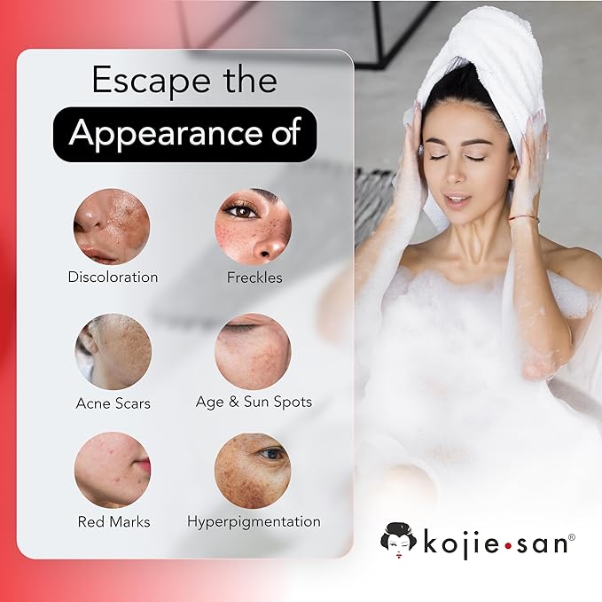 Kojie San Skin and Body Soap 2 Piece Set – Original Kojic Acid, Dark Spot Remover Soap Bar with Coconut & Tea Tree Oil – 65g x 2 Bars & 30g Face Cream-GlimoraGlow