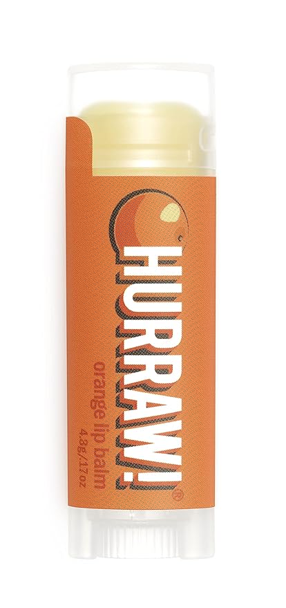 Hurraw! Orange Lip Balm: Organic, Certified Vegan, Cruelty and Gluten Free. Non-GMO, 100% Natural Ingredients. Bee, Shea, Soy and Palm Free. Made in USA-GlimoraGlow