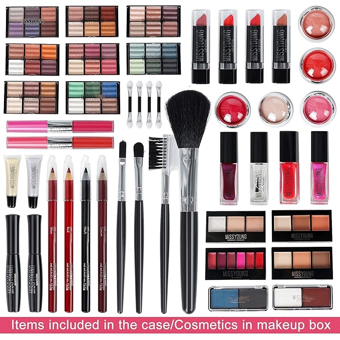 102 Colors Professional make up set, All in one makeup kit for women full kit, Cosmetics teenagers, Makeup palette-GlimoraGlow
