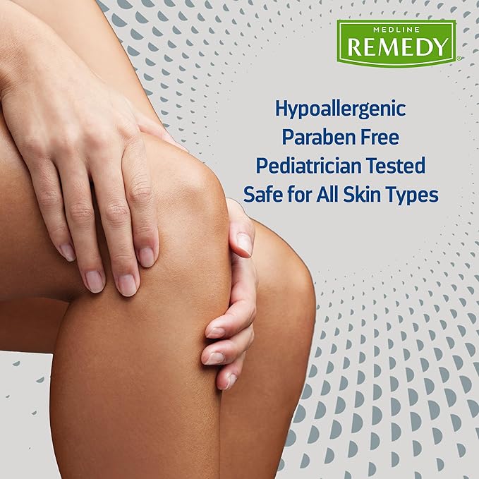 Medline Remedy Specialized Silicone Cream, Unscented (4 fl oz), Gentle Breathable Film for All Ages, Paraben-free and Hypoallergenic Skin Care, Barrier for Dry Cracked Skin-GlimoraGlow