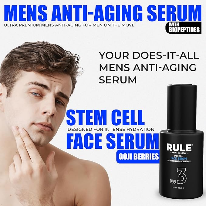 No.3 - Facial Serum with Biopeptides & Apple Stem Cells, Face Serums for Anti Aging, Peptide Serum as Skin Toner and Dark Spot Remover for Face, 30 mL-GlimoraGlow