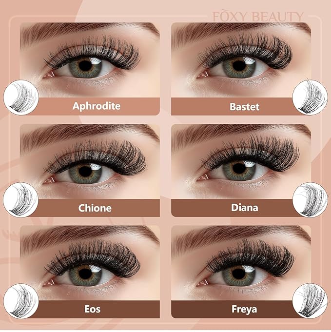 Diva Lash Clusters Kit - 432 Pieces Lash Clusters D Curl Lash Extension Kit Fluffy Lash Clusters Kit WideSpan Individual Lashes 12-20mm Eyelash Clusters, Eyelash Extension Kit With Bond and Seal-GlimoraGlow