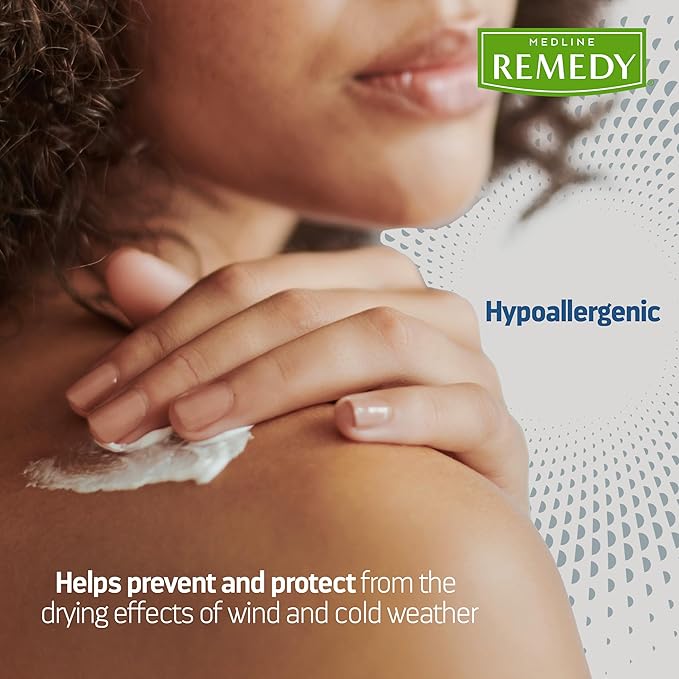 Medline Remedy Specialized Silicone Cream, Unscented (4 fl oz), Gentle Breathable Film for All Ages, Paraben-free and Hypoallergenic Skin Care, Barrier for Dry Cracked Skin-GlimoraGlow