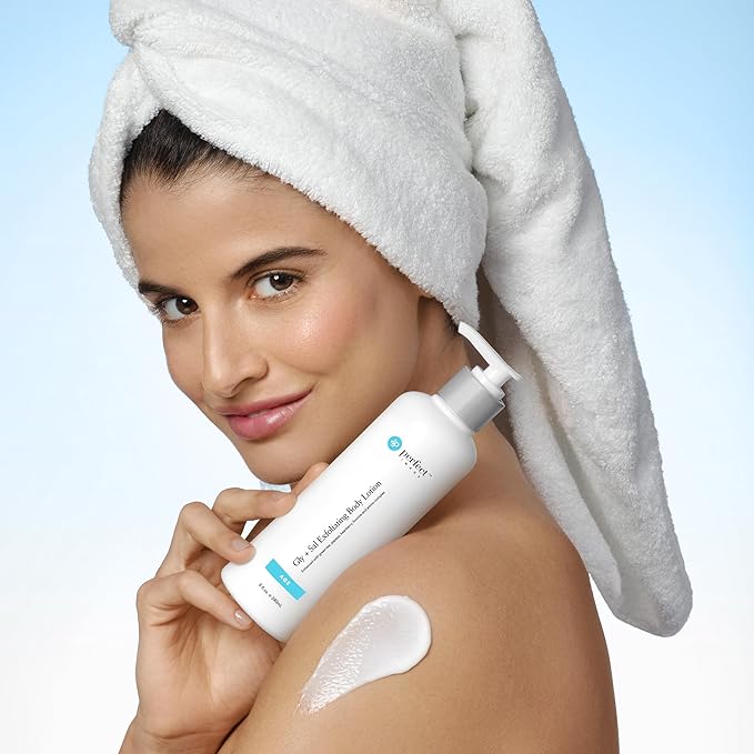 Perfect Image Gly + Sal Exfoliating Body Lotion, 8% Glycolic Acid and 2% Salicylic Acid Lotion Enhanced with Green Tea, Papaya, Bearberry, Licorice and Amino Complex-GlimoraGlow