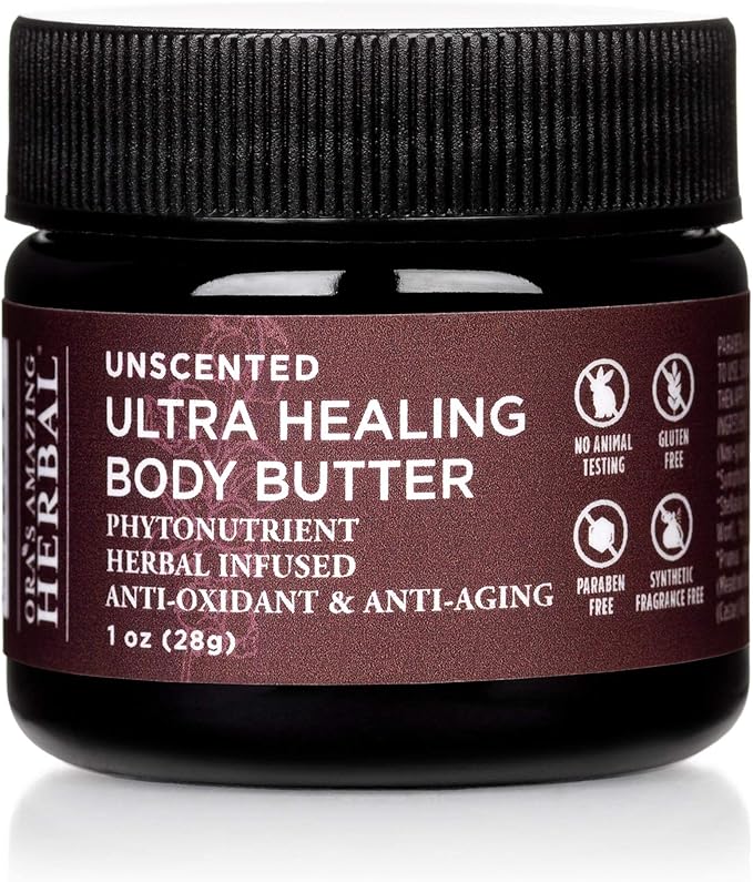 Ora's Amazing Herbal, Eczema Relief, Touchy Skin Salve, Ultra Healing Body Butter, Eczema Cream, Eczema Balm, Herbal Salve, Travel Size, 1oz each-GlimoraGlow