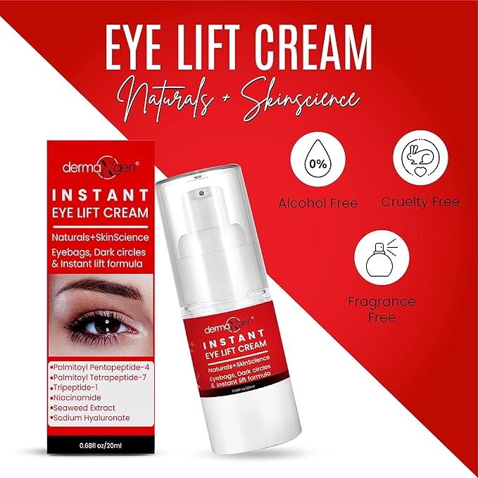 Rapid Reduction Eye Cream - Eye Cream Anti Aging Treatment for Dark Circles - Instant Under Eye Cream - Advanced Peptide Skin Tightening Formula - Instantly Removes Puffiness Wrinkles 20ml-GlimoraGlow