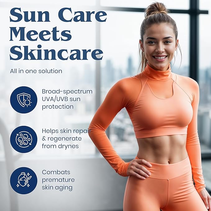 Clear Choice Travel Size Sunscreen for Face SPF 45, Mineral Oil Free Sunblock & Light Moisturizer with Zinc Oxide, Reef-Safe, Broad Spectrum, No White Cast, Dermatologist Recommended 2oz-GlimoraGlow