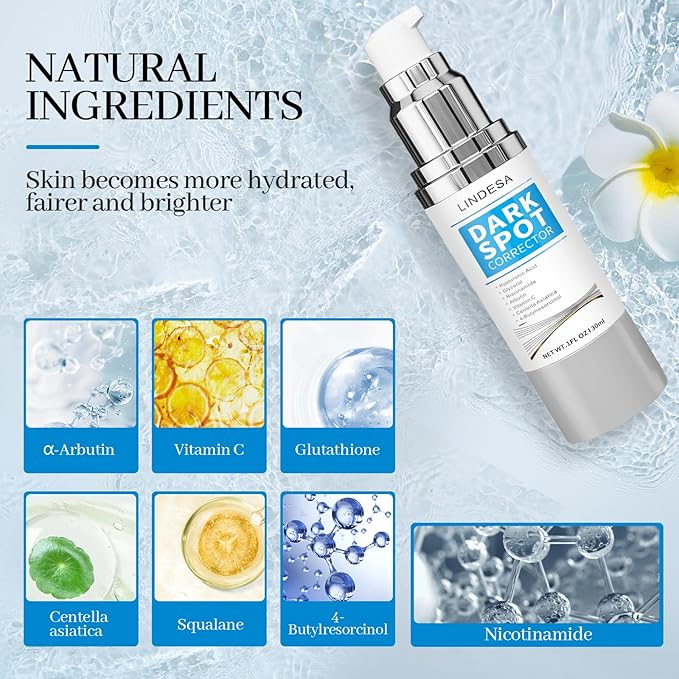 Dark Spot Remover for Face,Dark Spot Corrector, Dark Spot Serum for Sun Spots, Age Spots, Brown Spots,Acne Scars,Melasma Brown Spot -Advanced Formula with Niacinamide Retinol for Women (1.0 Fl Oz)-GlimoraGlow