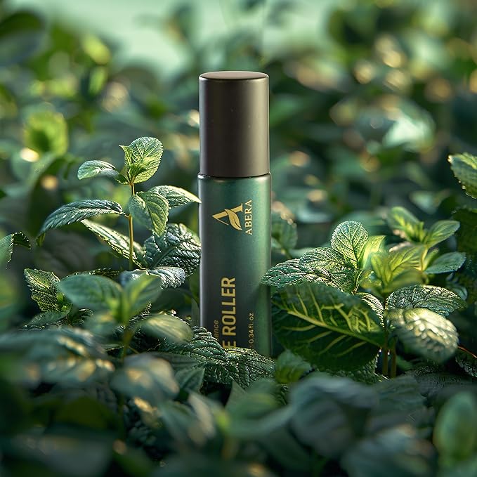 Abera Eye Roller Serum with Mint Essence, Vitamin C and Peptides - Energizing Serum for Dark Circles and Puffiness, Fine Lines Serum, 0.34 fl oz-GlimoraGlow