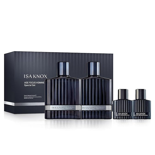 ISA KNOX Age Focus Homme (Premium Skincare Gift Set, 12.2fl oz) - Even Skin Tone & Wrinkle Care. Toner and Lightweight Moisturizer Set , Niacinamide, Adenosine | Korean Skincare,-GlimoraGlow