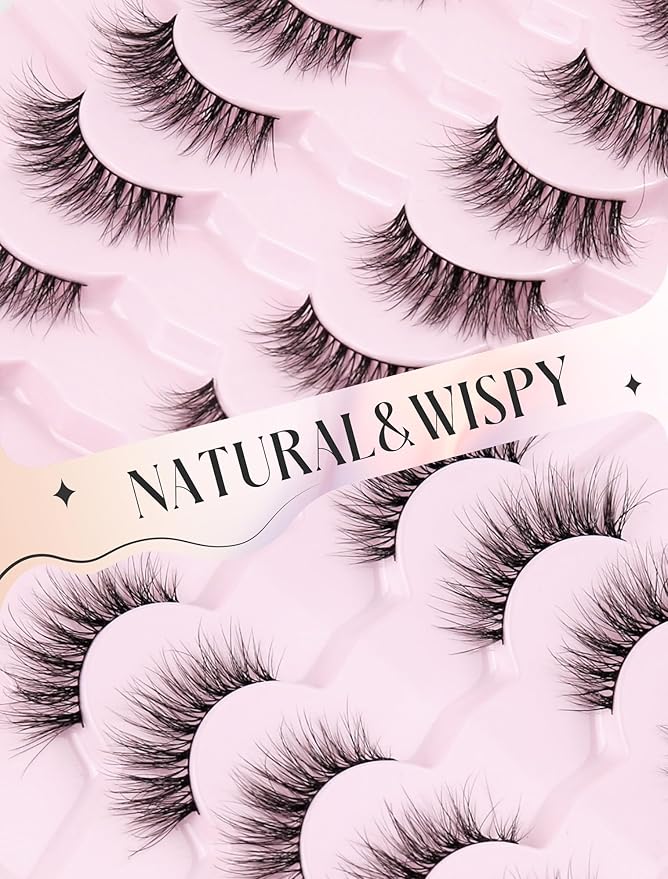 Wispy Lashes Natural Lashes Fake Lashes Natural Look False Eyelashes Natural Eyelashes Wispy Fake Eyelashes Cat Eye Lashes UP12-GlimoraGlow