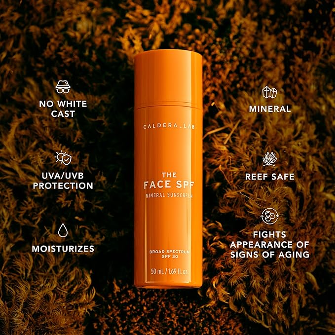 Caldera + Lab The Face SPF, No White Cast Mineral Sun Screen with SPF 30-GlimoraGlow