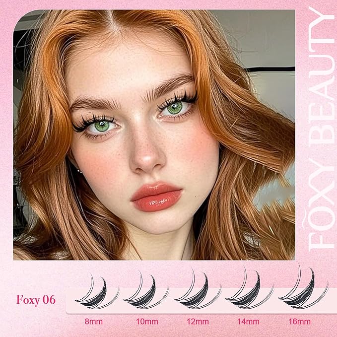 Lash Clusters Kit - Wispy Natural & Manga Spiky Lash Cluster Invisible band 8-16mm Eyelash Clusters Kit D Curl Lash Extension Kit WideSpan with Bond and Seal DIY at Home-GlimoraGlow