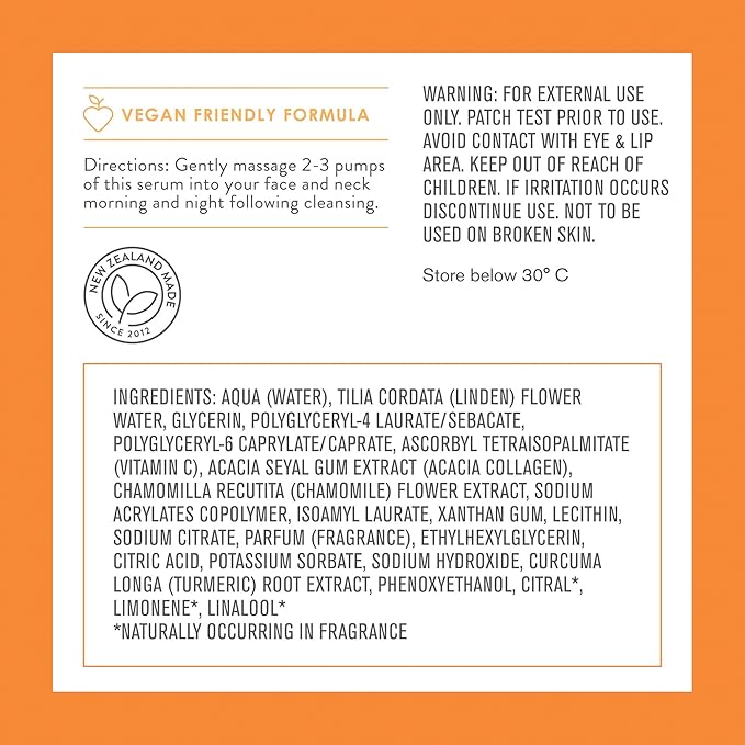 By Nature Vitamin C + Collagen Face Serum - Restore and Energize Tired Skin with Brightening Vitamin C, Plumping Collagen, Plus Texture Enhancing Turmeric - Premium Skin Care Serum for Face - 3fl. oz.-GlimoraGlow