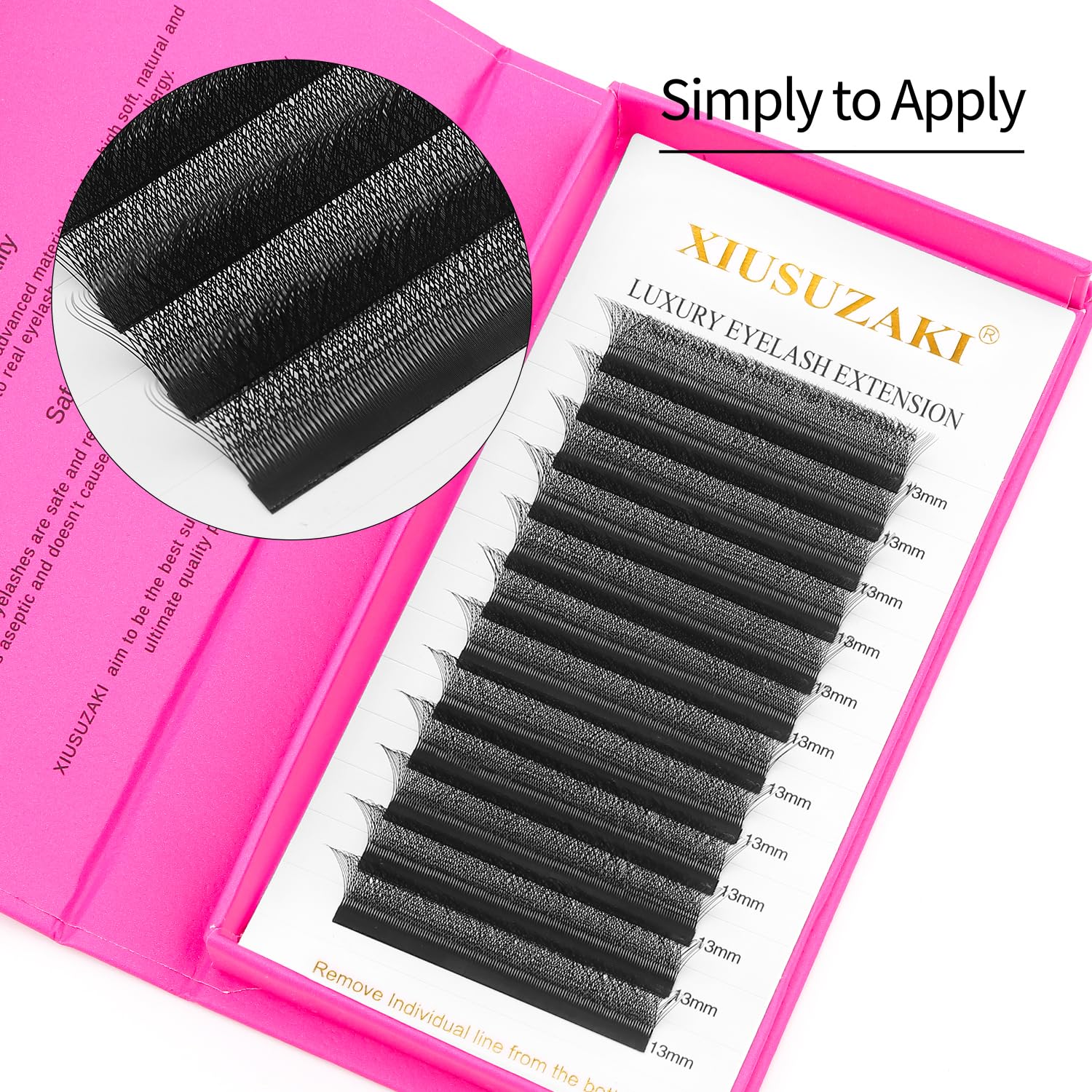 W Lash Extensions Supplies 4D Eyelash Extensions W Shape 0.07mm Thickness C Curl 11mm Premade Fans Easy Fan Lashes Volume Matte Black 12 Rows Crisscross Eye Lashes(W-4D-0.07-C,11mm)-GlimoraGlow