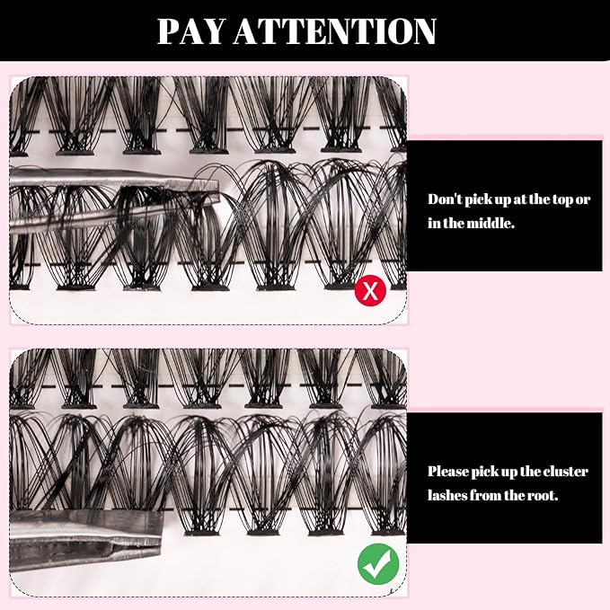 Lash Clusters 320pcs Individual Lashes 30D&40D&60D DIY Lash Extensions D Curl Lash Clusters False Eyelashes Natural Look 11-20mm Mix Cluster Eyelash Extensions EASY TO USE (30D+40D+60D-0.07D)-GlimoraGlow