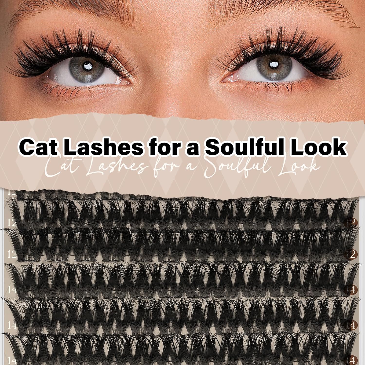 JMS&JMS 156Pcs Lash Clusters Lash Extension CC Curl Wispy Eyelash Clusters Natural Volume Eyelash Extensions Individual Lashes DIY for Beginner (8-18MIX)-GlimoraGlow