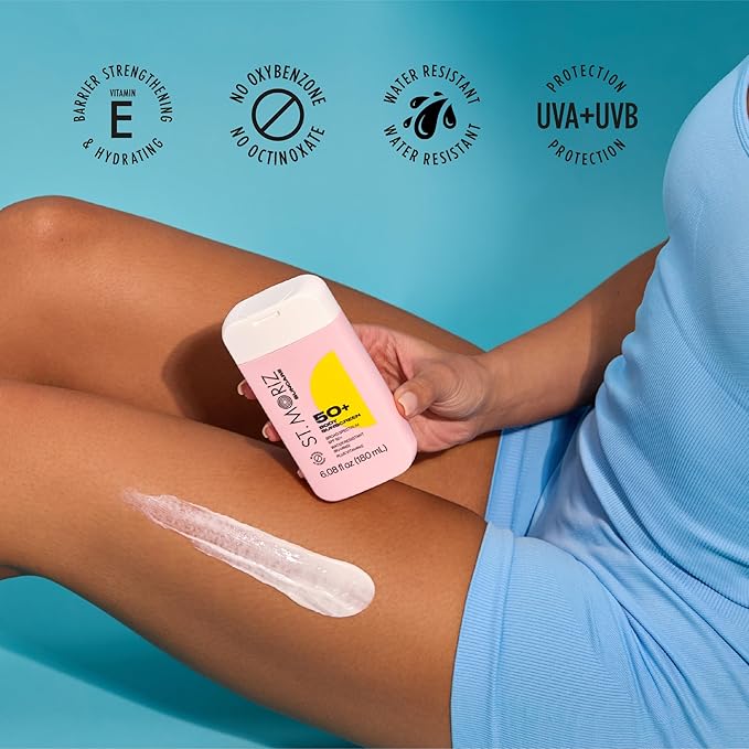 St Moriz Suncare SPF - Sunscreen - Broad Spectrum Protection Water Resistant Sunscreen Moisturizing Lotion + Vitamin E - Oxybenzone & Octinoxate Free - Vegan - Body, 50, Sun Protection Factor (SPF)-GlimoraGlow
