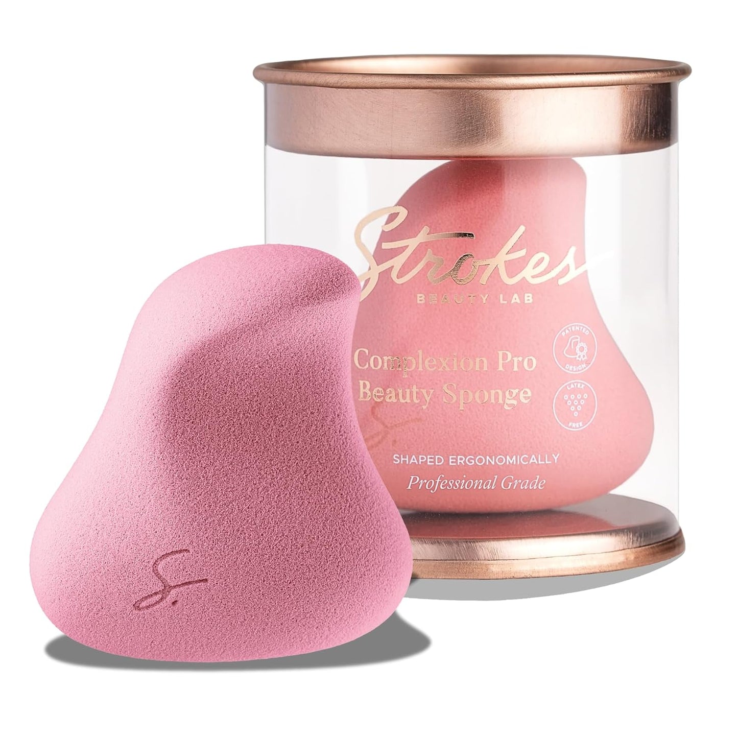 Original Beauty Blender Makeup Sponge Applicator for Powder, Cream & Liquid, Beauty Tools Puff, Streak Free Application, Vegan, Cruelty Free Made in USA, Pink-GlimoraGlow