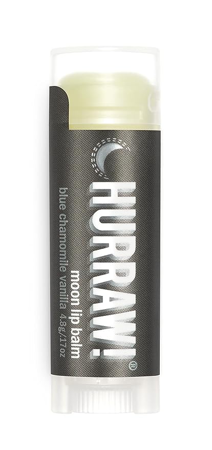 Hurraw! Moon Night Treatment (Blue Chamomile, Vanilla) Lip Balm: Organic, Certified Vegan, Cruelty and Gluten Free. Non-GMO, 100% Natural. Bee, Shea, Soy and Palm Free. Made in USA-GlimoraGlow
