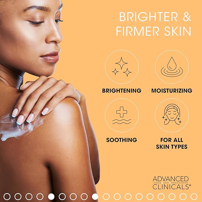 Advanced Clinicals Vitamin C Cream Face & Body Lotion Moisturizer | Anti Aging Skin Care Firming & Brightening Cream For Body, Face, Uneven Skin Tone, Wrinkles, & Sun Damaged Dry Skin, 16 Oz-GlimoraGlow