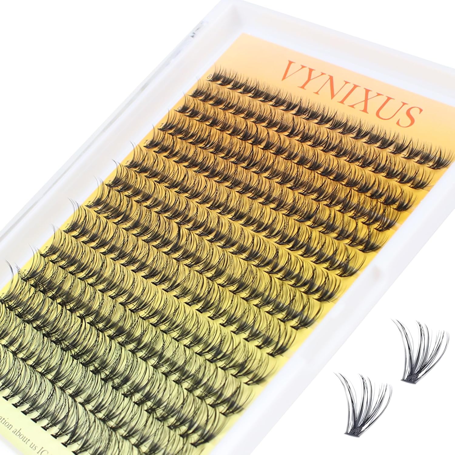 Eyelash Clusters VYNIXUS Lash Clusters Wispy Individual Lashes Cluster Eyelash Extensions D Curl DIY at Home Natural Cluster Lashes (20D-0.07D-Mix8-16)-GlimoraGlow