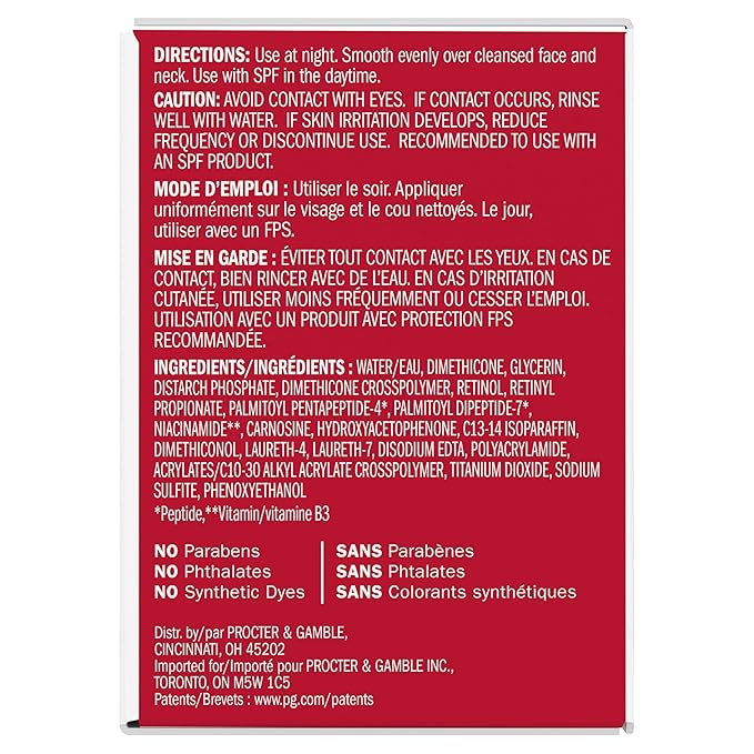 Olay Retinol Face Moisturizer, 24 MAX Anti-Aging Night Cream for Women, Fragrance-Free, Non Greasy - Anti-Wrinkle, Smooth Fine Lines, Tightening, Hydrating Skin Care - Peptides, Glycerin, 1.7 Oz-GlimoraGlow