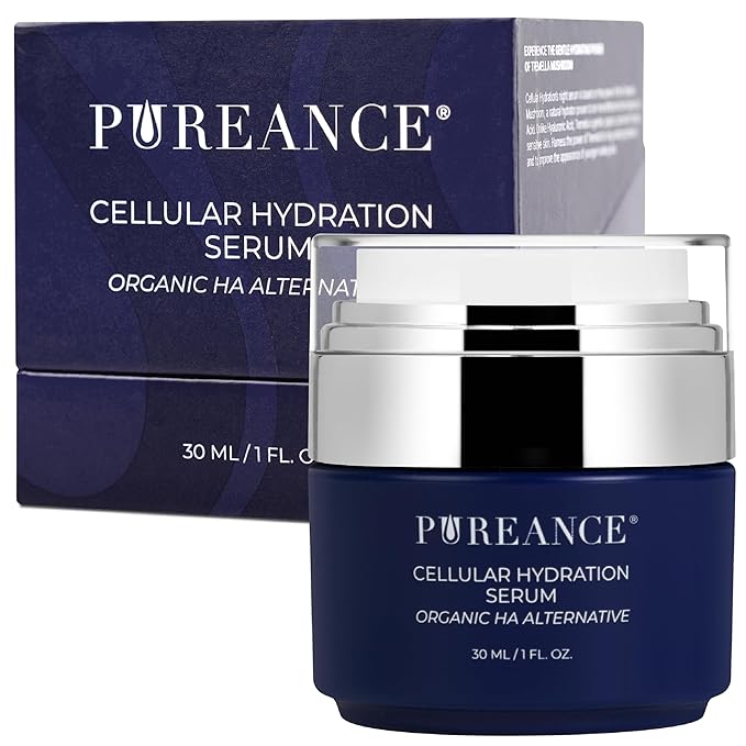 PUREANCE Organic Hydrating Serum for Face - Tremella Mushroom Stimulates Collagen and Cellular Growth, Hyaluronic Acid Serum Enhances Moisture and Nourishes Skin-GlimoraGlow