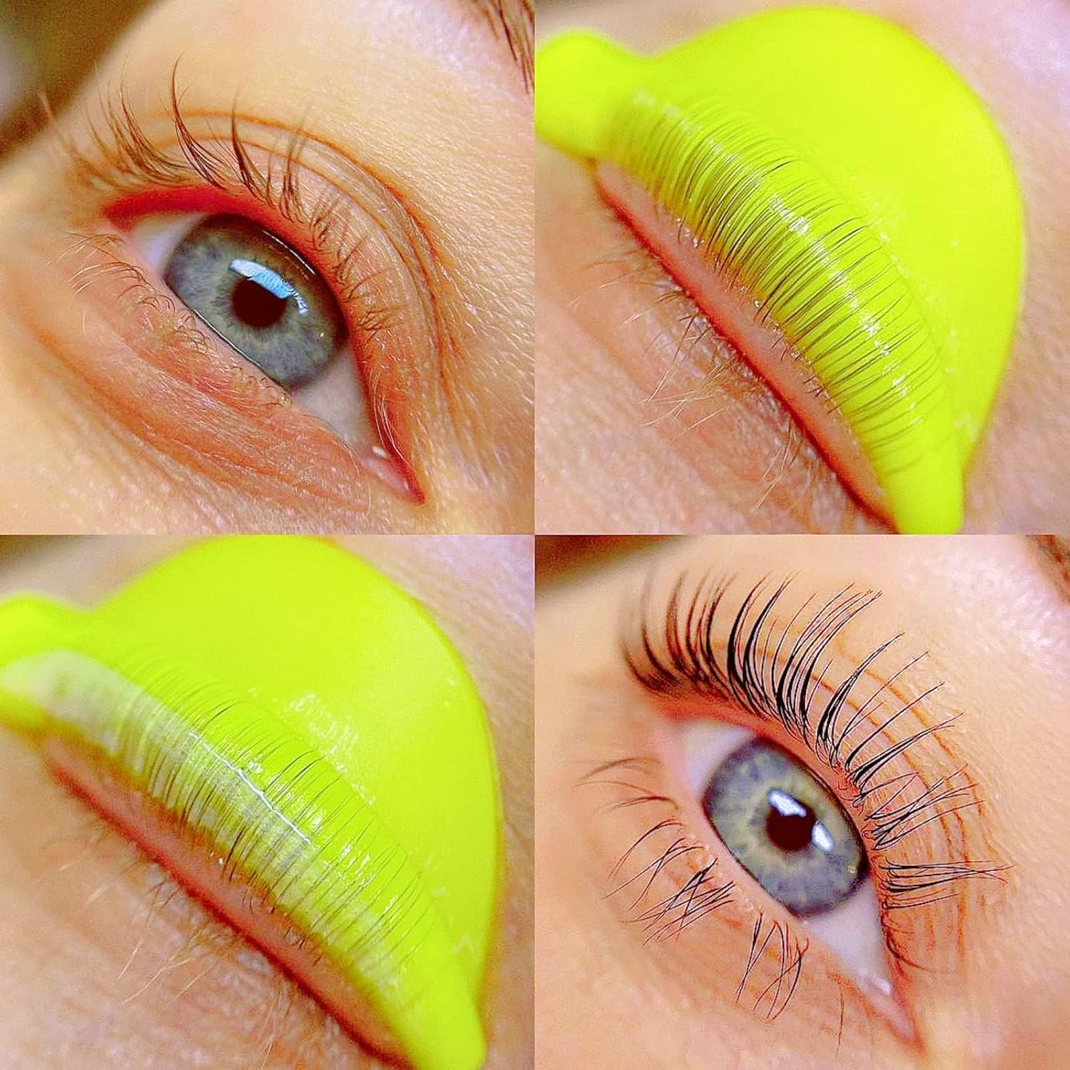 Eyelash Perm Pads Lash Lift Rods Eyelash Perm Silicone Pads 5 Sizes Reusable Soft Lash Lift Pads Shield for Different Length Eyelashes Perfect Lifting (Lemon Yellow)-GlimoraGlow