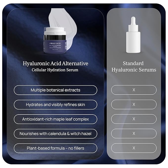 PUREANCE Organic Hydrating Serum for Face - Tremella Mushroom Stimulates Collagen and Cellular Growth, Hyaluronic Acid Serum Enhances Moisture and Nourishes Skin-GlimoraGlow