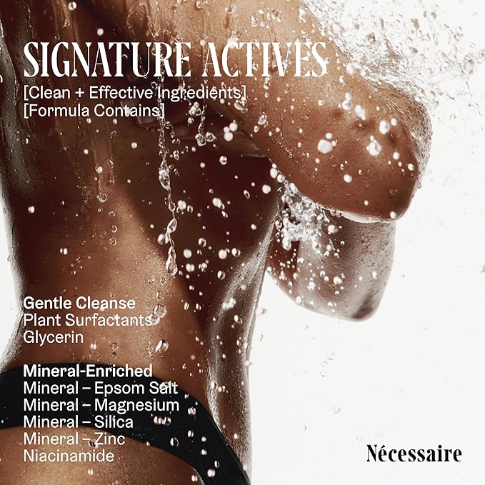 Nécessaire The Body Wash Santal. Natural Body Wash for Women & Men, Therapeutic Shower Gel with Epsom Salt + Minerals. Gel Cleanse,16.9 fl oz.-GlimoraGlow
