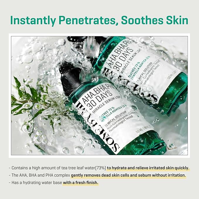 SOME BY MI AHA BHA PHA 30 Days Miracle Serum Light - 1.69oz, 50ml - Daliy Exfoliating Salicylic Acid Serum for Pore and Blackhead Care - Centella & Niacinamide for Skin Soothing - Korean Skin Care-GlimoraGlow