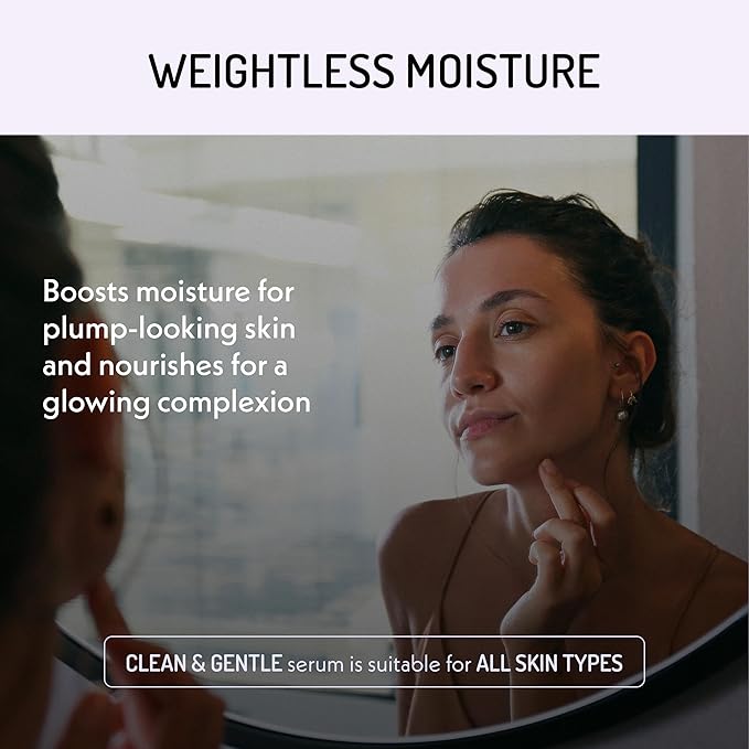 Eve Hansen Hydrating Hyaluronic Acid Serum for Face with Vitamin C, Vitamin E, Green Tea | 72% Organic Firming Facial Moisturizer, Anti-Wrinkle, Skin Plumper (1 oz)-GlimoraGlow