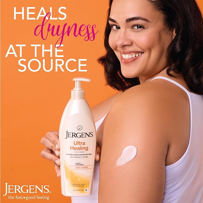 Jergens Ultra Healing Dry Skin Moisturizer, Travel Size Body and Hand Lotion, 1 Oz (Pack of 24)-GlimoraGlow