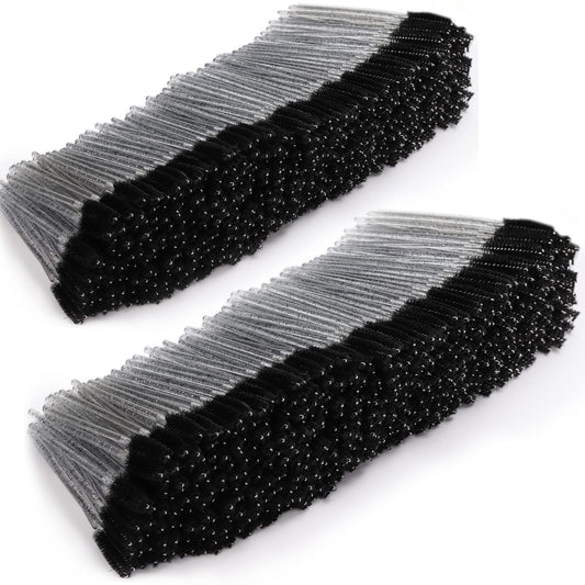 Tbestmax 2000 Disposable Mascara Wands Eyelash Brush Spoolies for Eyebrow Eye Lash Extension Black-GlimoraGlow