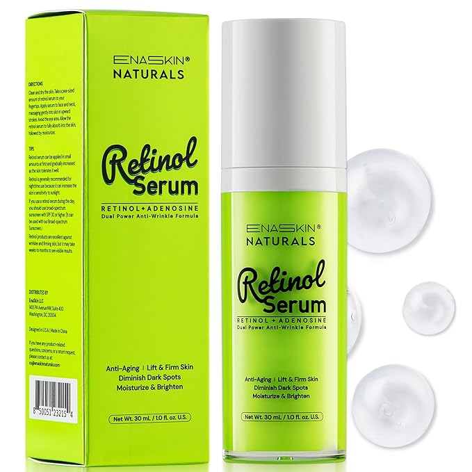 Anti-Wrinkle Retinol Serum for Face: Anti Aging Firming Skin Treatment with Hyaluronic Acid & Collagen - Deep Hydration Facial Care for Women Over 30，Daily & Night Use, 1.0 fl.oz-GlimoraGlow