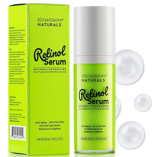 Anti-Wrinkle Retinol Serum for Face: Anti Aging Firming Skin Treatment with Hyaluronic Acid & Collagen - Deep Hydration Facial Care for Women Over 30，Daily & Night Use, 1.0 fl.oz-GlimoraGlow