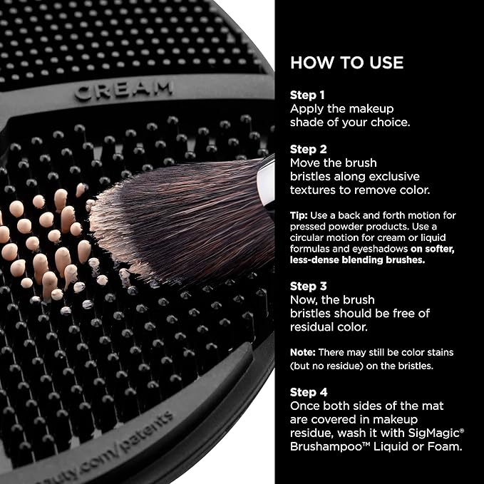 Sigma Switch by Sigma Beauty – Silicone Makeup Brush Cleaner for Switching Shades and Pigments, Switch Cleaning Mat for Superior Makeup Brush Cleaning Mid-Application (Travel Size)-GlimoraGlow