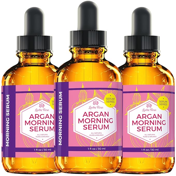 Leven Rose Moroccan Argan Oil Face Serum for Women - 100% Organic Argan Oil Serum for Face – All Natural Pure Argan Oil Hydrating Serum - Anti Aging Serum Against Wrinkles 1 Oz-GlimoraGlow