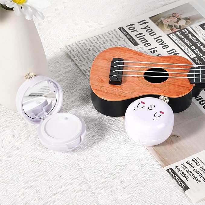 2 Pack Lip Balm Containers,Plastic Portable Empty Lip Balm Container with Mirror and Silicone Lip,Empty Lipstick Dispenser Box for Travel,Home-GlimoraGlow