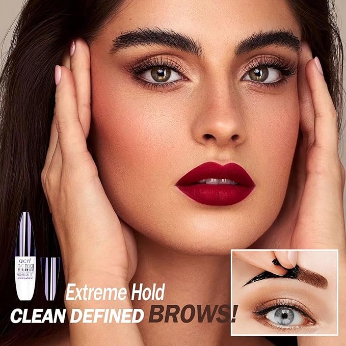 2025 New Tattoo Eyebrow Gel Easy Peel Off for Women, Upgrade Eyebrow Tattoo Peel Off, Transfer-proof Eyebrow Gels Waterproof for All Skin Types (Light Brown)-GlimoraGlow