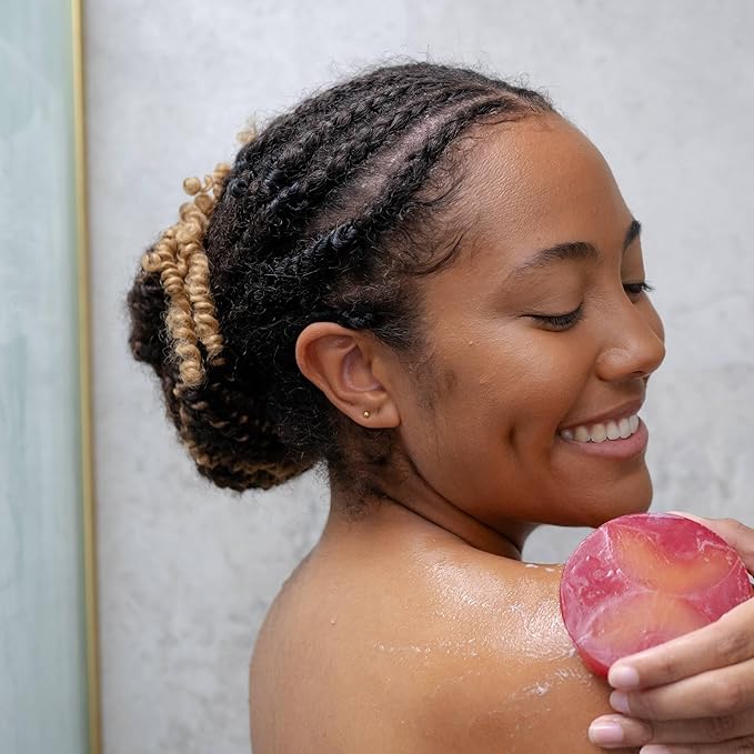 ANIHANA Handcrafted Soap 3 Pack with Coconut Oil, Gentle Cleansing Paraben Free Cruelty Free Refreshing Peach Smoothie Scent 4.23 oz each-GlimoraGlow