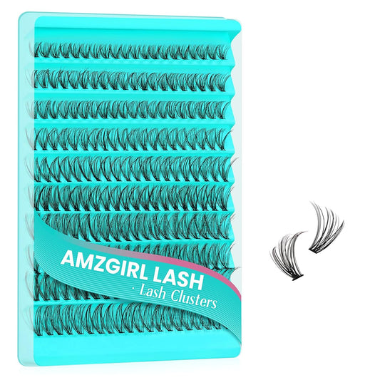 Lash Clusters 200pcs, Eyelash Extension Kit 30D D Curl Diy Cluster Eyelashes Extensions Lash Bond and Remover Waterproof Lash Applicator Tools for 8-18mm Mix Lashes Beginner Self Use-GlimoraGlow