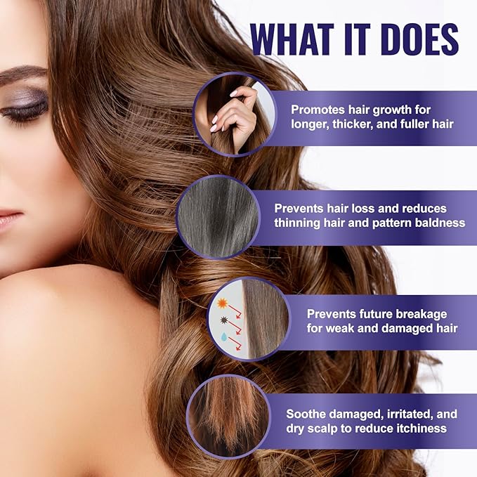 100 Natural Botanical Hair Growth Serum for Nourishing Hair Scalp and Protecting Hair loss, Moringa Camellia Rosemary Castor Tea Tree Peppermint Jojoba Blended , Made In USA (2oz)-GlimoraGlow