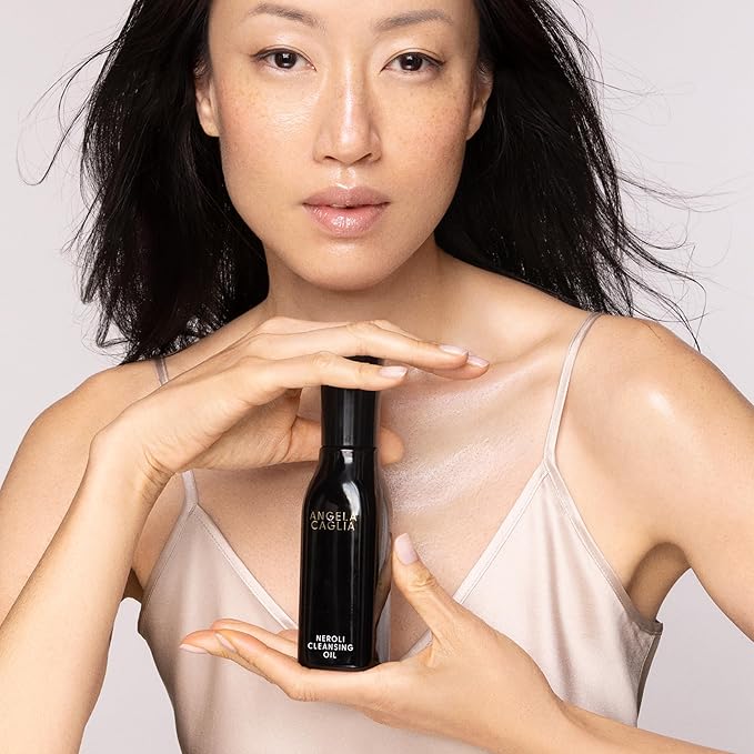 Angela Caglia Neroli Cleansing Oil - Makeup Remover & Face Cleanser with Lipid-Lock Technology - Organic Moringa, Marula, Black Currant & Neroli Oils - Soothing Hydration & Barrier Support-GlimoraGlow
