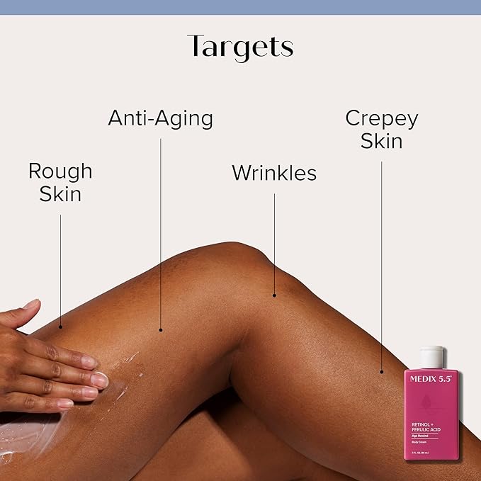 Medix 5.5 Retinol Body Lotion Firming Moisturizer | Crepey Skin Care Treatment | Retinol Body Cream | Firming Cream Targets Look Of Crepe Skin, Wrinkles, & Sagging, 3 Fl Oz Travel Size, 3-Pack-GlimoraGlow