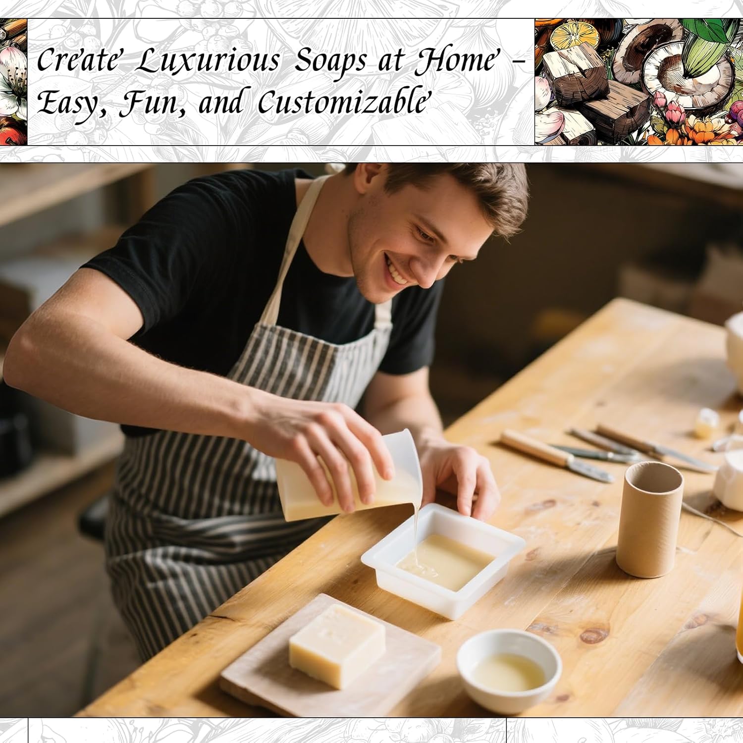 HIQILI Floral Oath Eternal Fragrance Oil, Jasmine & Peach Scents, Perfect for Soap & Candle Making, Essential Oil Diffusers, Skin and Body Scenting - 5.07 Fl Oz-GlimoraGlow