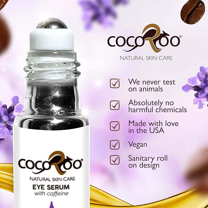 Caffeinated Eye Serum, Nutrient-Dense, 100% Pure, Natural & Vegan (Lavender)-GlimoraGlow